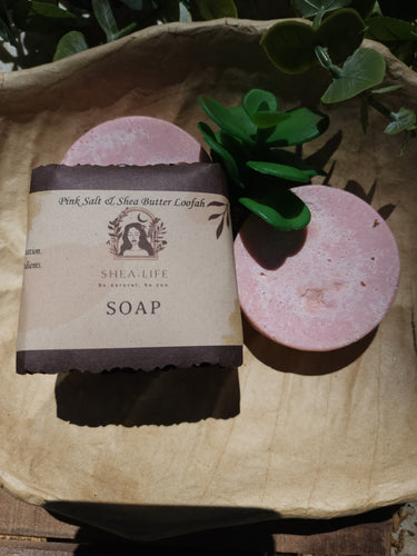 Pink Salt & Shea Butter Loofah Soap